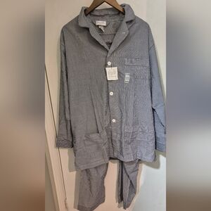 Christian Dior Men's Blue Striped  Pajama Set Sz.XL NWT